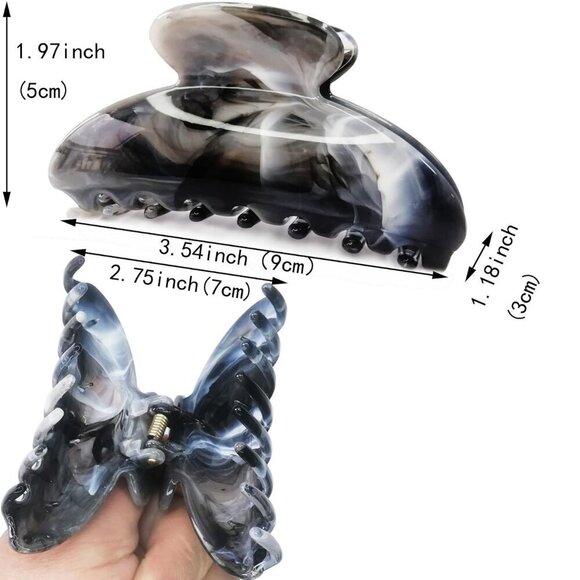 Hair Claw Clips Acrylic Tortoise Shell Medium 4 Pack for Fine to Thick Hair main image 8